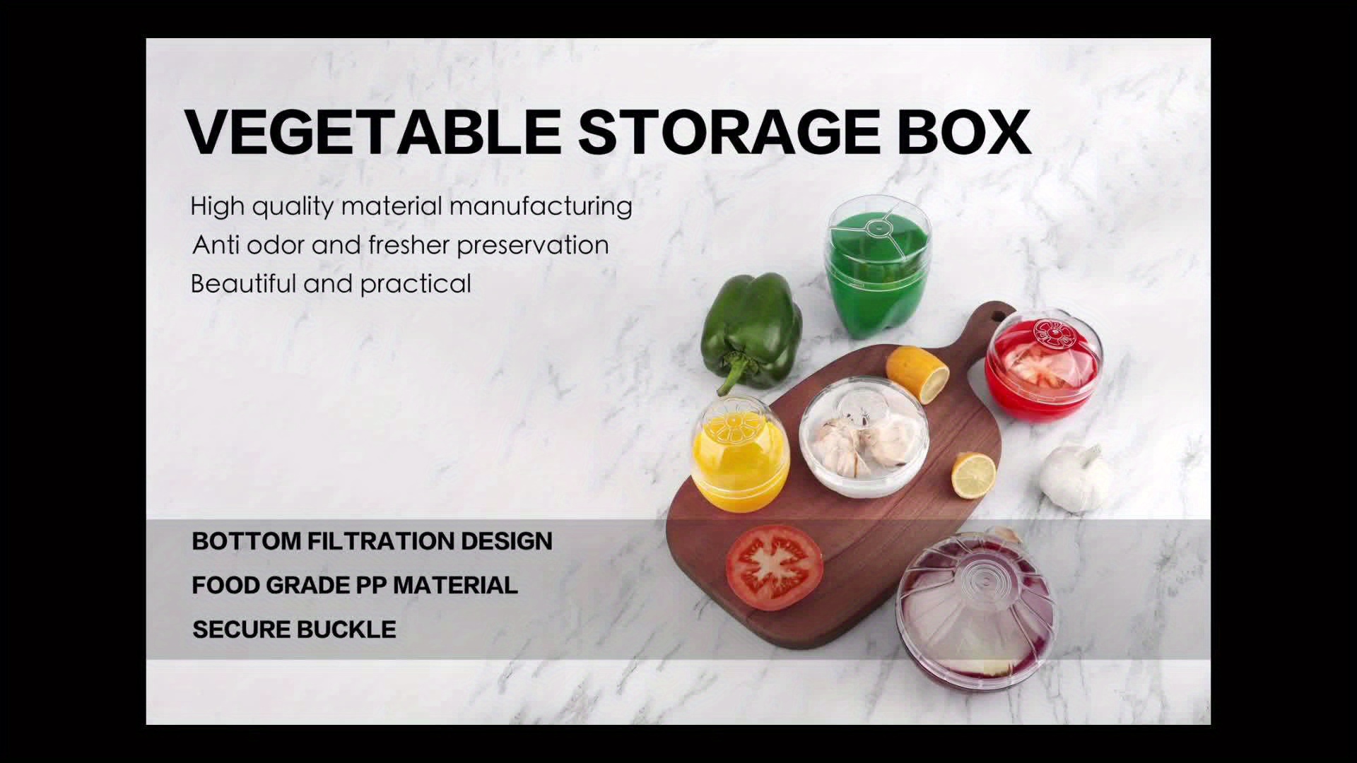 Belle boîte de rangement en plastique clair citron Mini Food Box pour les fruits  Légumes Fruits