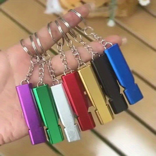100pcs Custom High-Quality Colored Dual-Frequency Aluminum Alloy Whistles