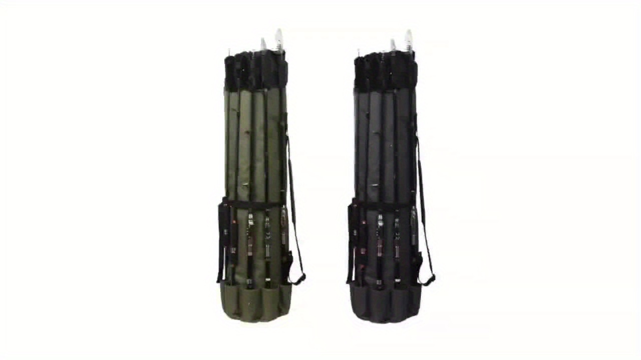 Green Fishing Rod Bag Durable Folding Fishing Tackle Carry - Temu