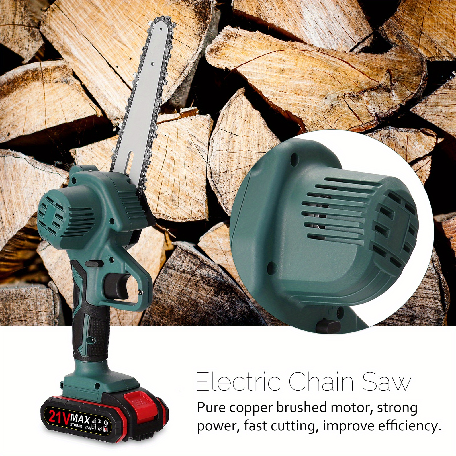 

6inch Portable Pruning Small Wood Splitting Chainsaw One-handed Woodworking Tool For Garden