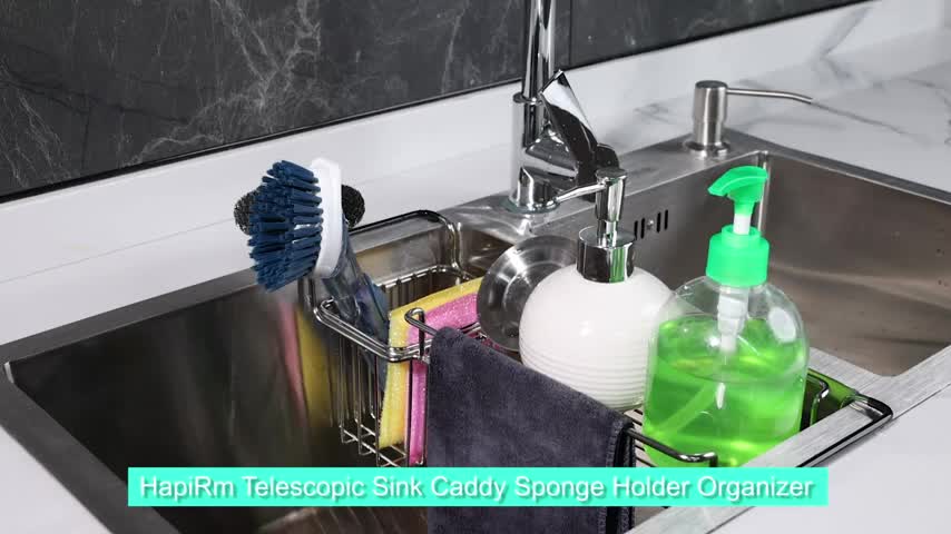 HapiRm Sponge Holder Kitchen Sink Caddy Organizer, Sponge Dish