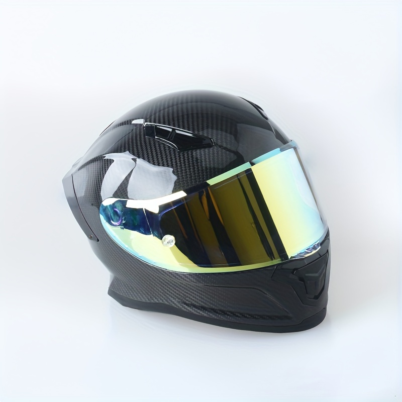 Casco de motocicleta de fibra de carbono, casco de motocicleta para  adultos, casco de motocicleta de cara completa, casco de scooter, casco  para