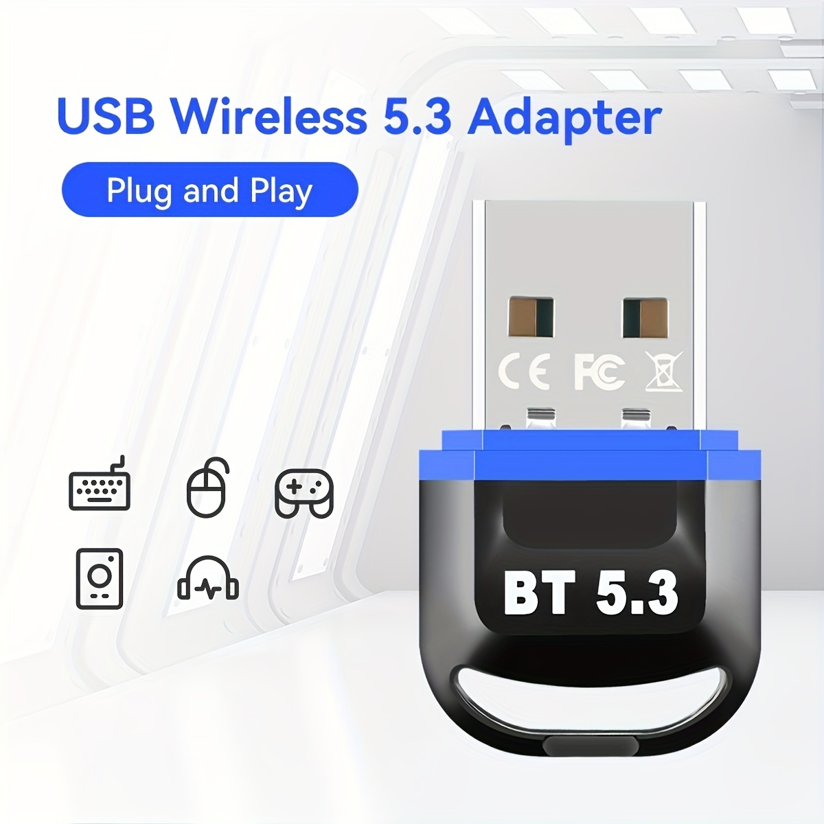 Adaptateur Bluetooth Voiture - SOOMFON Récepteur Bluetooth 5.0 sans Fil  avec Amplification des Basses, 16H d'Autonomie, pour la Voiture, Musique