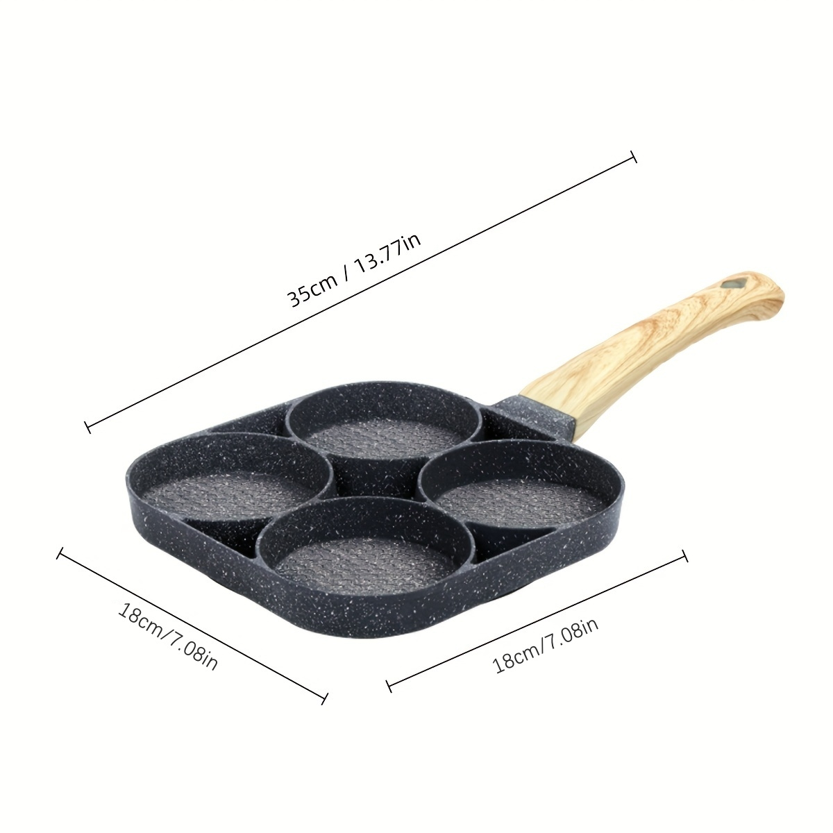 1Pc 4 Holes Egg Pancake Pan Frying Nonstick Pans Skillet Pot Kitchen Tool