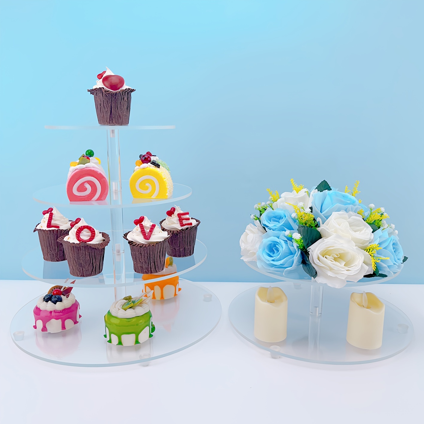 3 Pcs Cake Stand, Cake Pop Stand Set of Disc Diameter 8 10 12, Tall Cake  Stands for Dessert Table, Perfect Display for Wedding, Party, Birthday