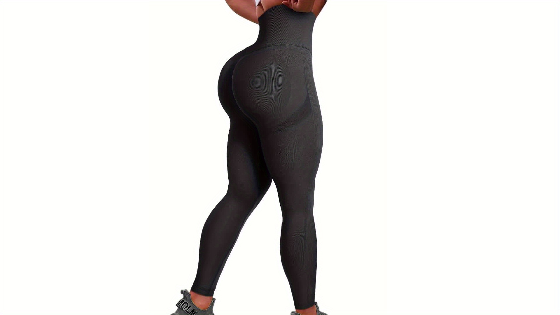 High Waisted Yoga Pants for Women Butt Lift Ruched Scrunch Butt Leggings  Workout Tummy Control Booty Tights -  Denmark