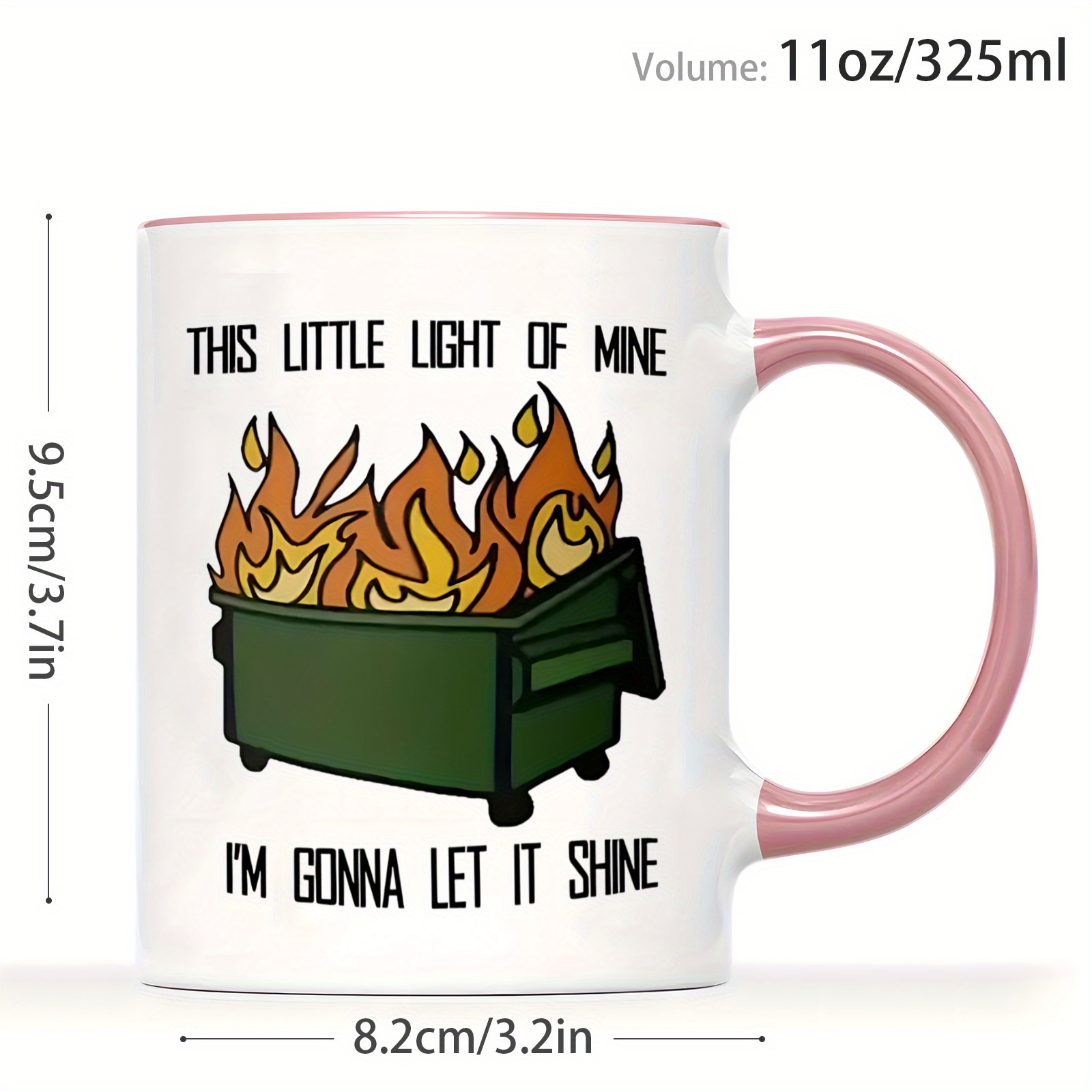 1pc 11 ounce coffee mug featuring a - Temu