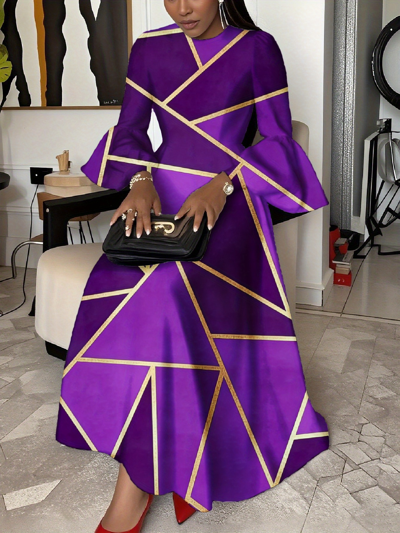 elegant purple dresses for women sold on Temu United States