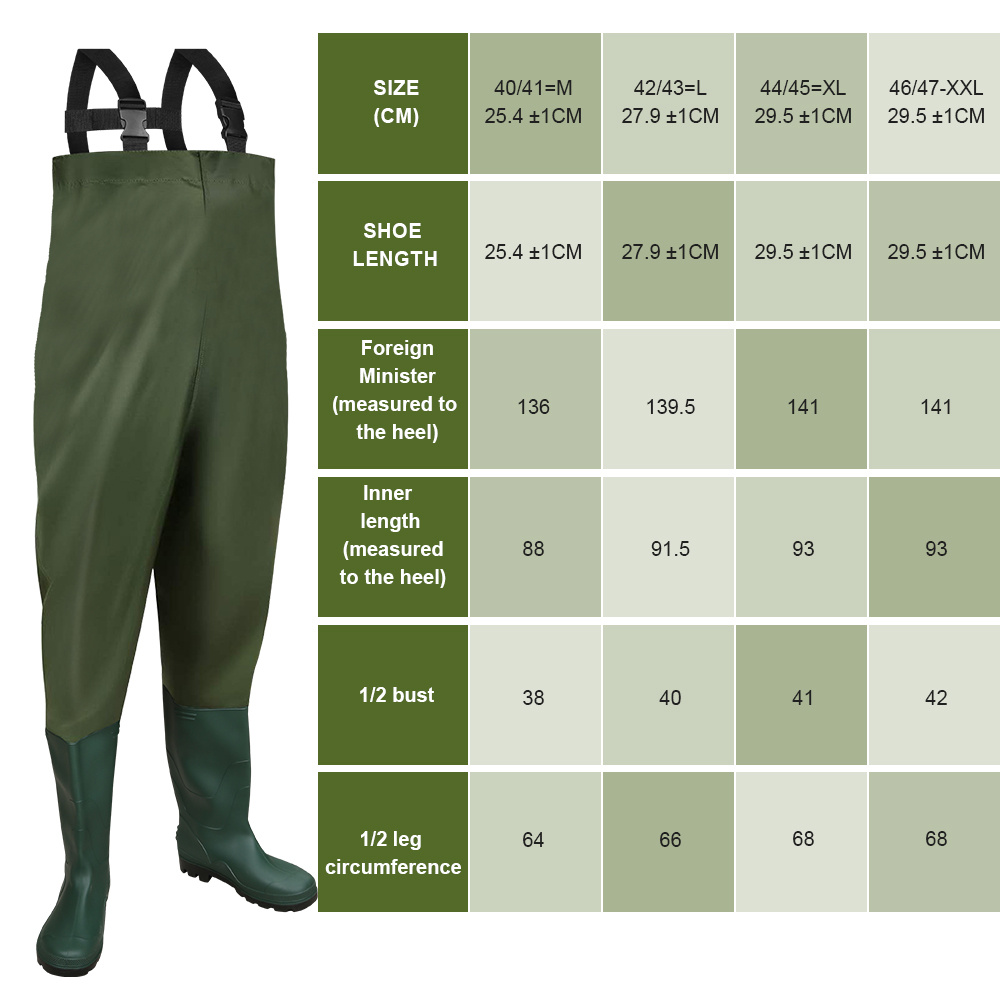 E-shop Froschstiefel (M-XXL) - Dunkelgrüne Angelstiefel mit Haken - für Angeln, Landwirtschaft und Outdoor-Arbeiten - Unisex-Design