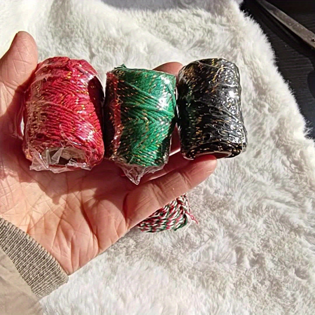 Golden Red Green Thick Christmas Twine For Gift Wrapping Diy - Temu