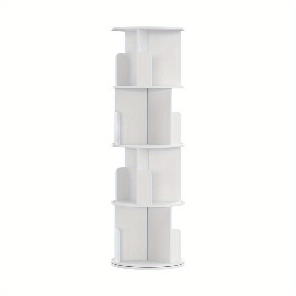 4 tier rotating display shelf by   durable storage for books artwork decor safe rounded edges   home or office organization book shelves
