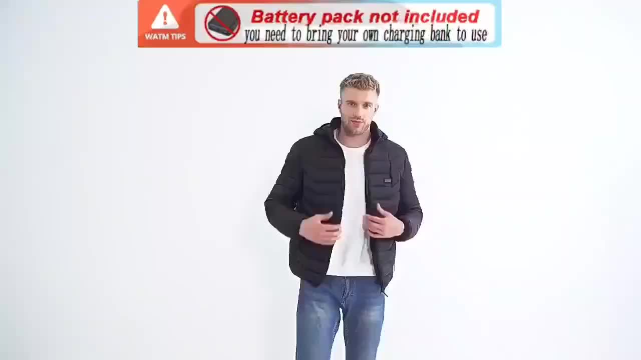 21-zone Heated Jacket for Men and Women - USB Powered Electric Warm Coat with 4 Switches - Image 7