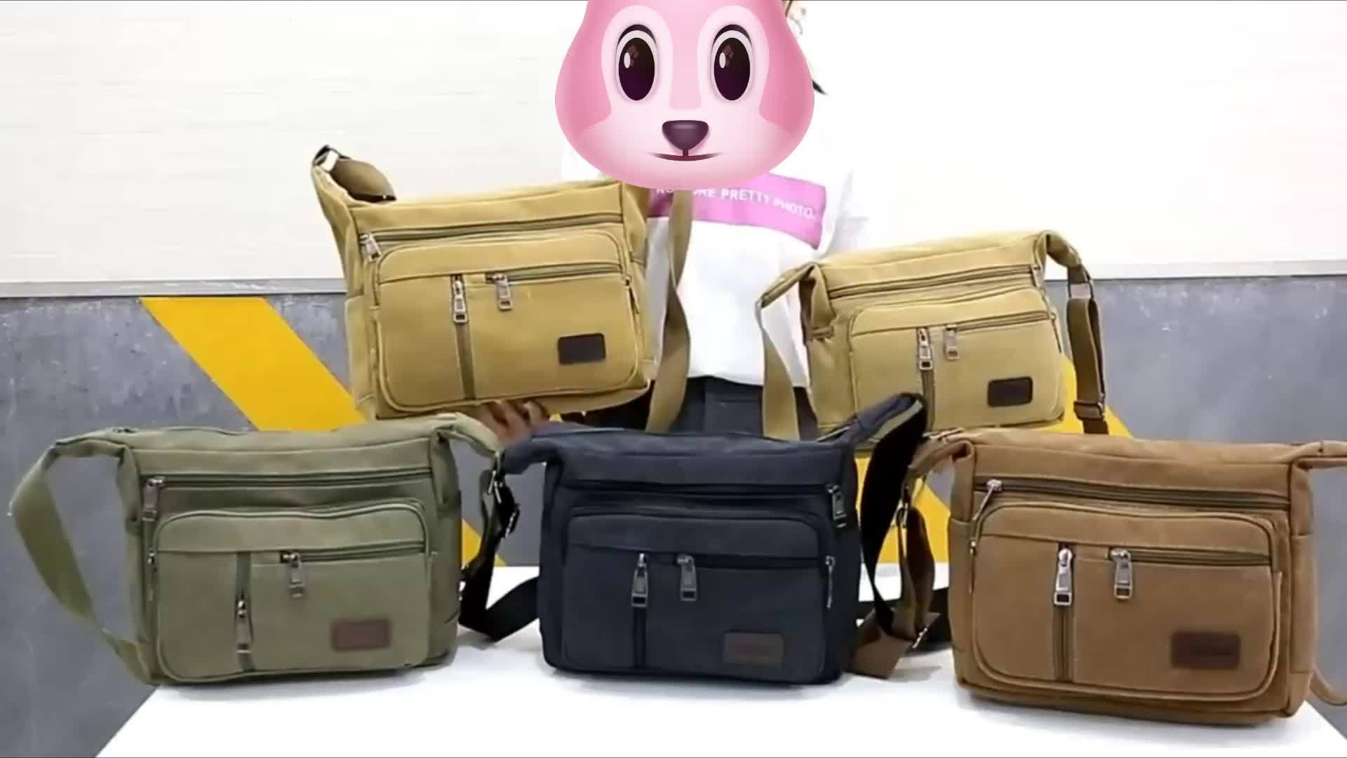Men's Canvas Messenger Bag Multiple Pockets Large Capacity - Temu Canada