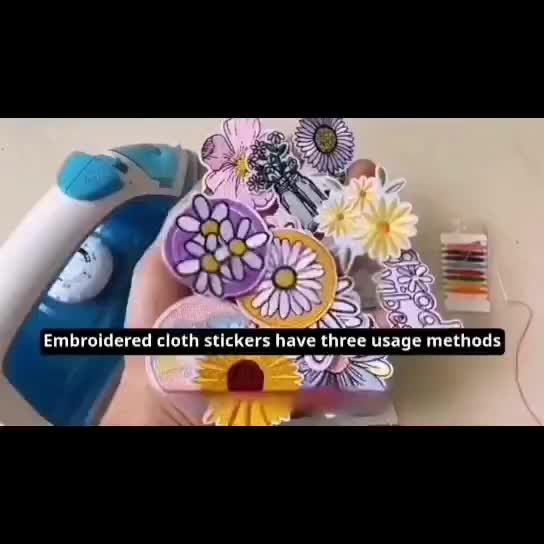 Fresh Orchid Flower Embroidery Stickers Patch Cloth Stickers - Temu