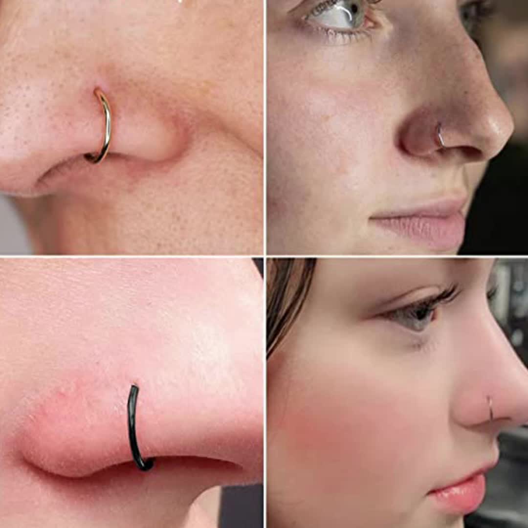 Punk Style D shape Nose Clip Fake Piercing Nose Ring Women - Temu