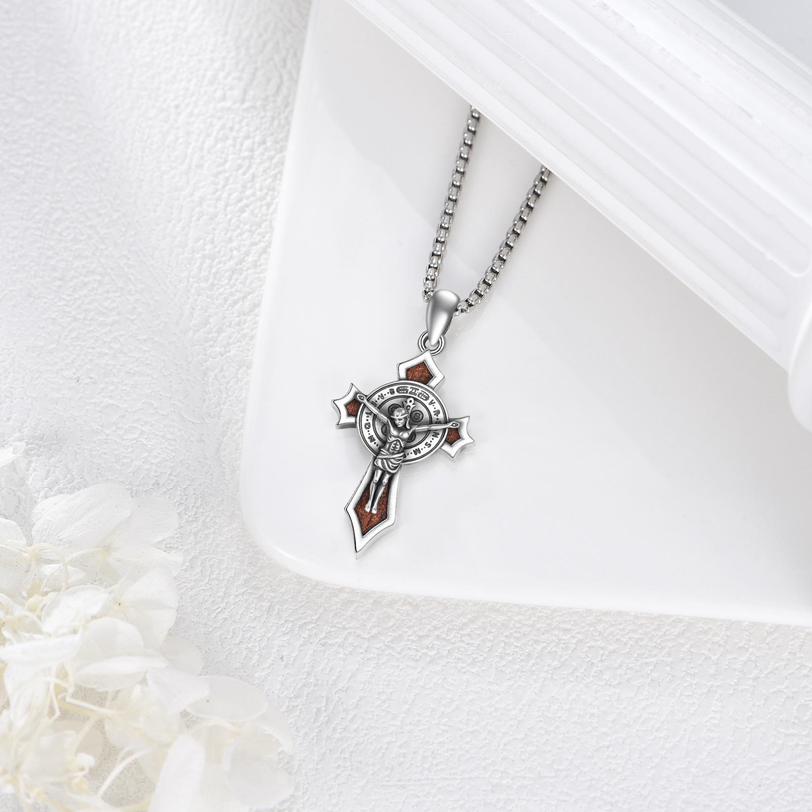 925 Sterling Silver Religious Cross Pendant Necklace, Gift-Ready