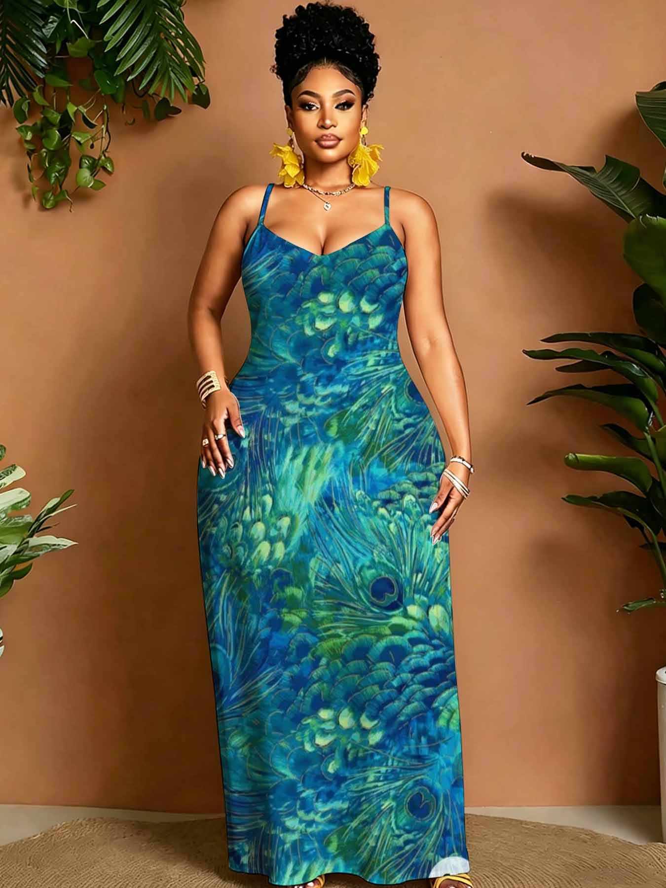peacock dress sold on Temu United States