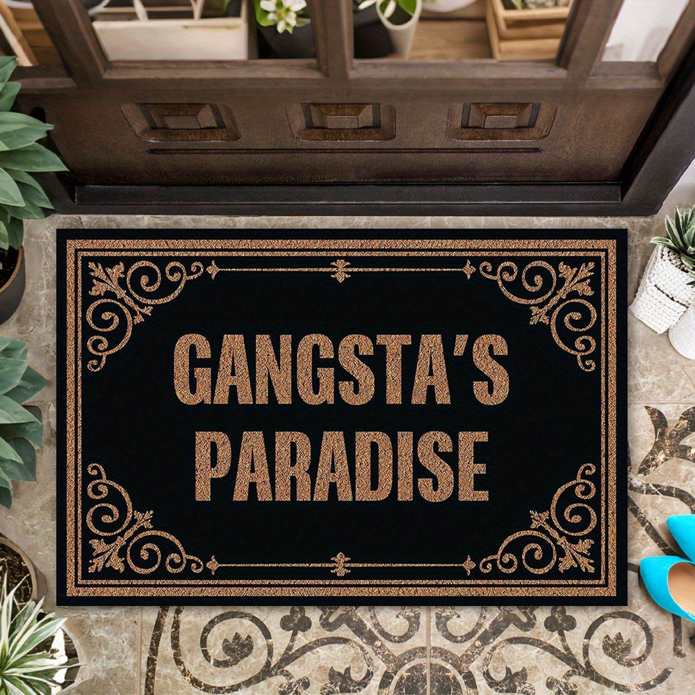 TEMU Humorous Decorative Doormat, Paradise Welcome Mat, Indoor/outdoor Rug, Suitable For Home And Room Decor, Area Rug For Entrance, Living Room,