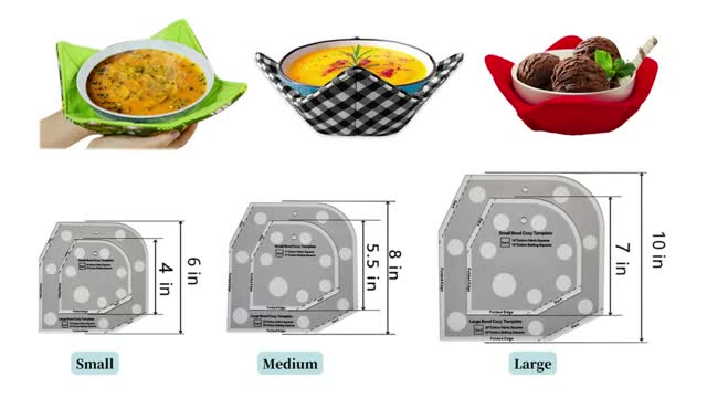 Bowl Cozy Template Cutting Ruler Kit, Acrylic Transparent Quilting Bowl  Cozy Templates For Hot And Cold Food Bowl Rack, DIY Kitchen Art Craft 2024  - $7.99