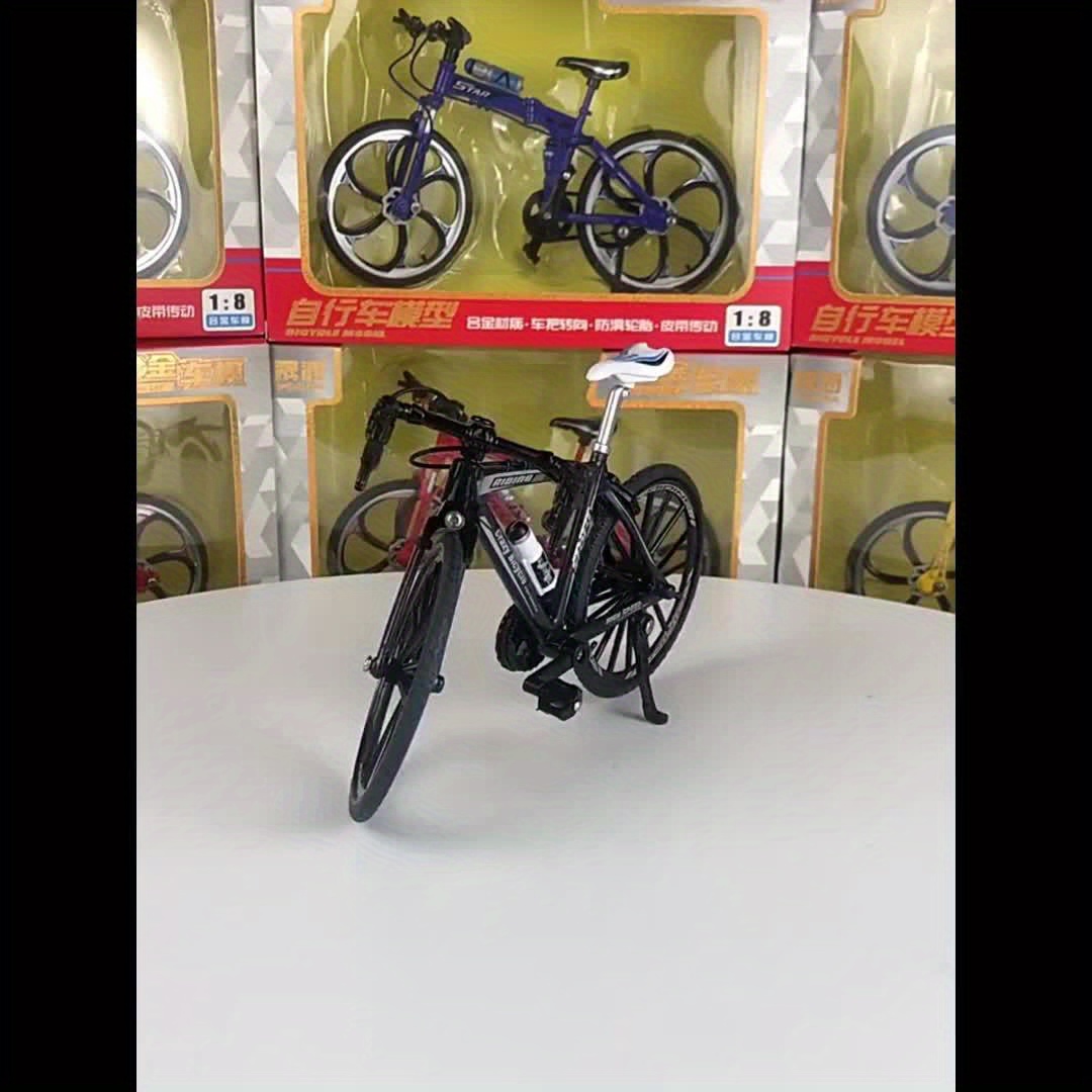 Miniatura de bicicleta de simulação de liga DIY, Mini Bicicleta, Modelo de  brinquedo decorativo de corrida, Coleção de presentes de Páscoa, presente d