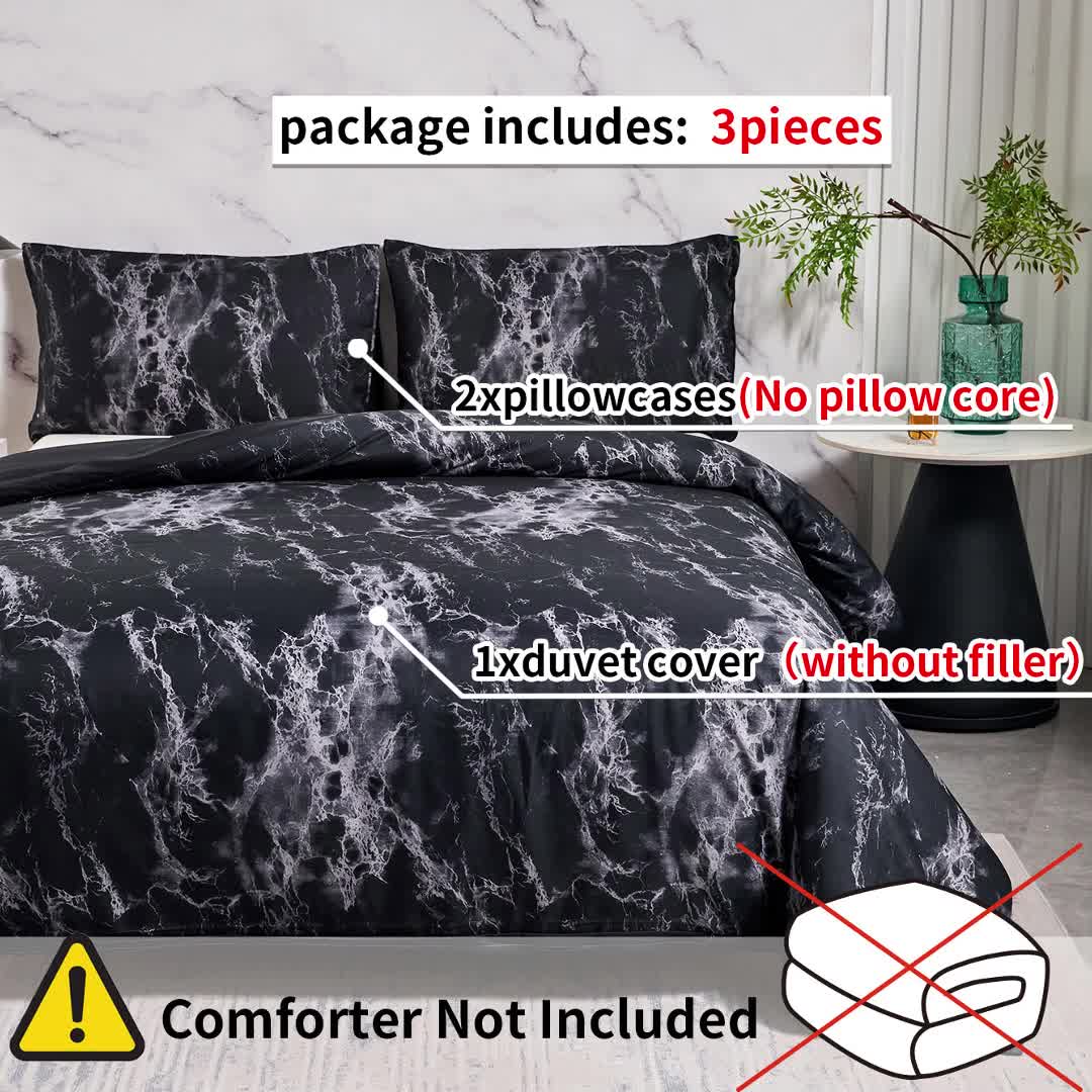 ClearloveWL Duvet Cover Set, Marble Printing Bedding Set Bedroom Soft  Double Bed Home Comfortable Duvet Cover Cover And Pillowcase (Color :  BDT0002, Size : EU Double-210x210cm) : : Home & Kitchen