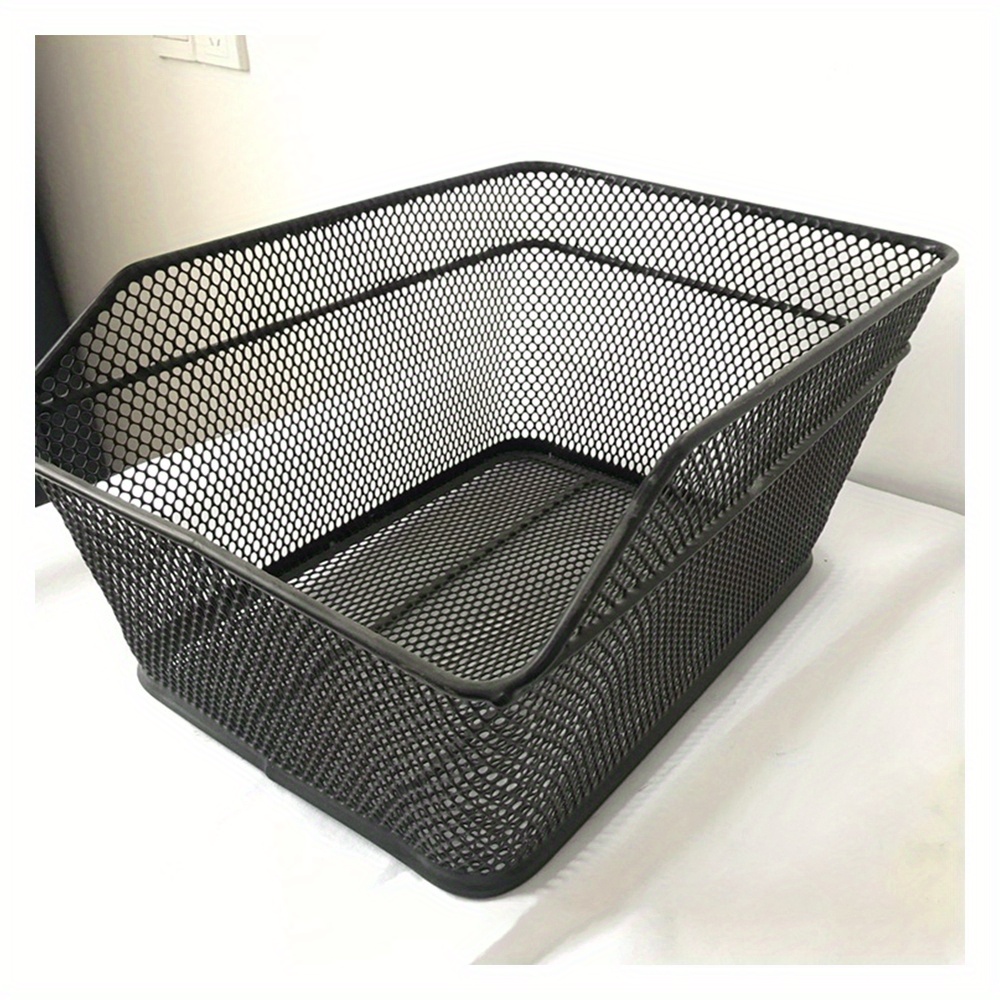 

Rear Bike Basket Large Capacity Metal Wire Bicycle Basket With A Zippered Anti-wading Bag