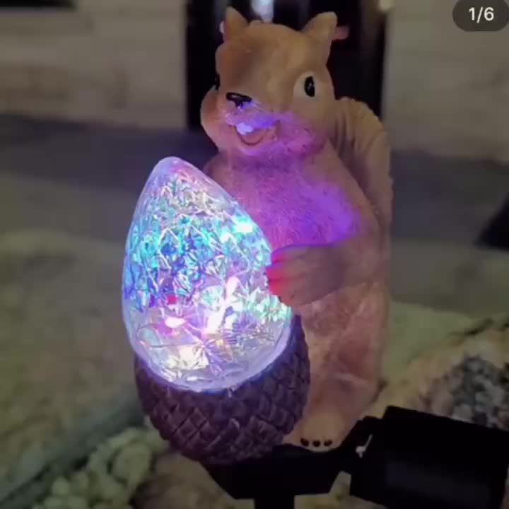 1pc Add A Magical Glow To Your Garden With This Solar Squirrel Lawn Garden  Atmosphere Light Patio, Lawn  Garden Temu Japan