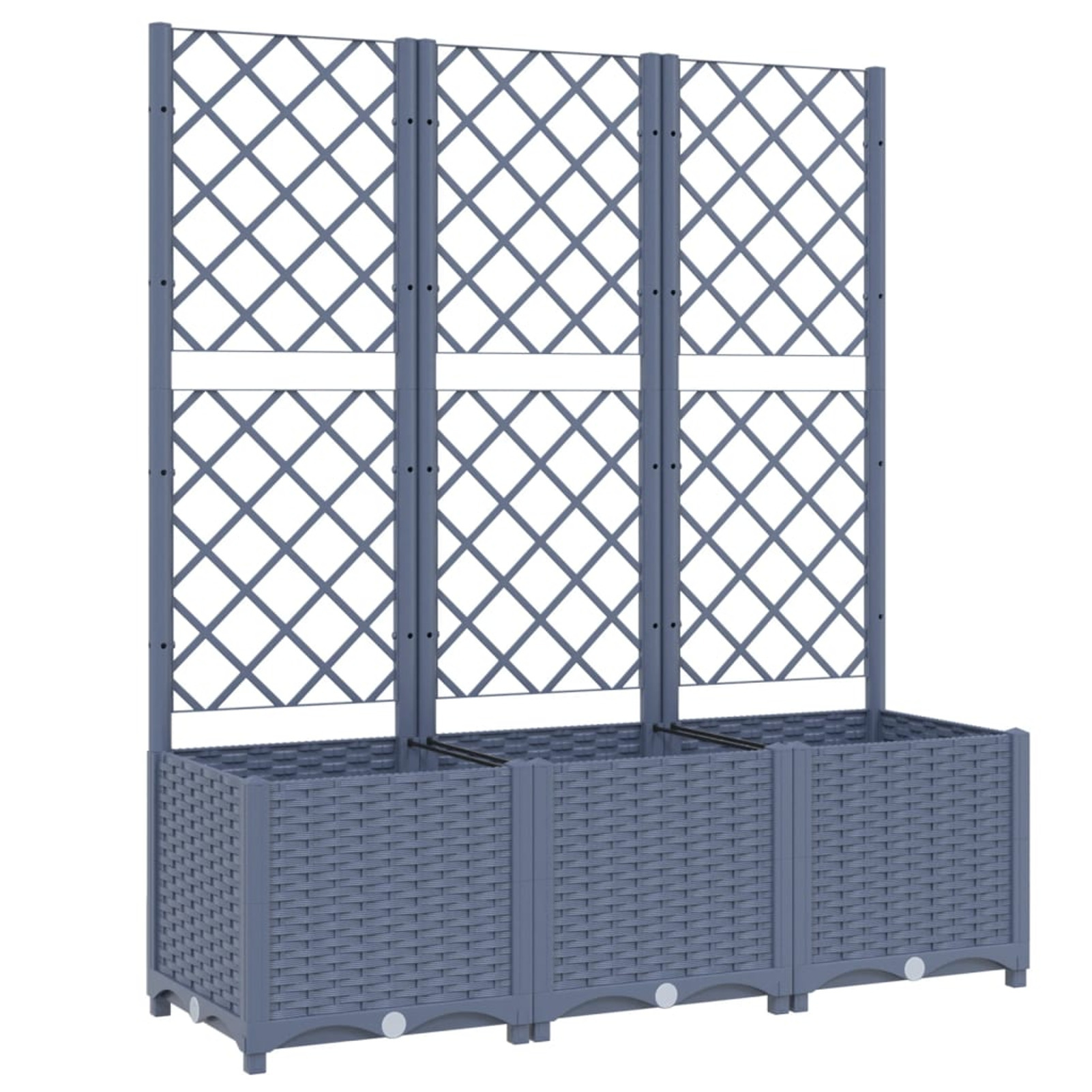 Garden Planter With Trellis 120x40x136 Cm Pp