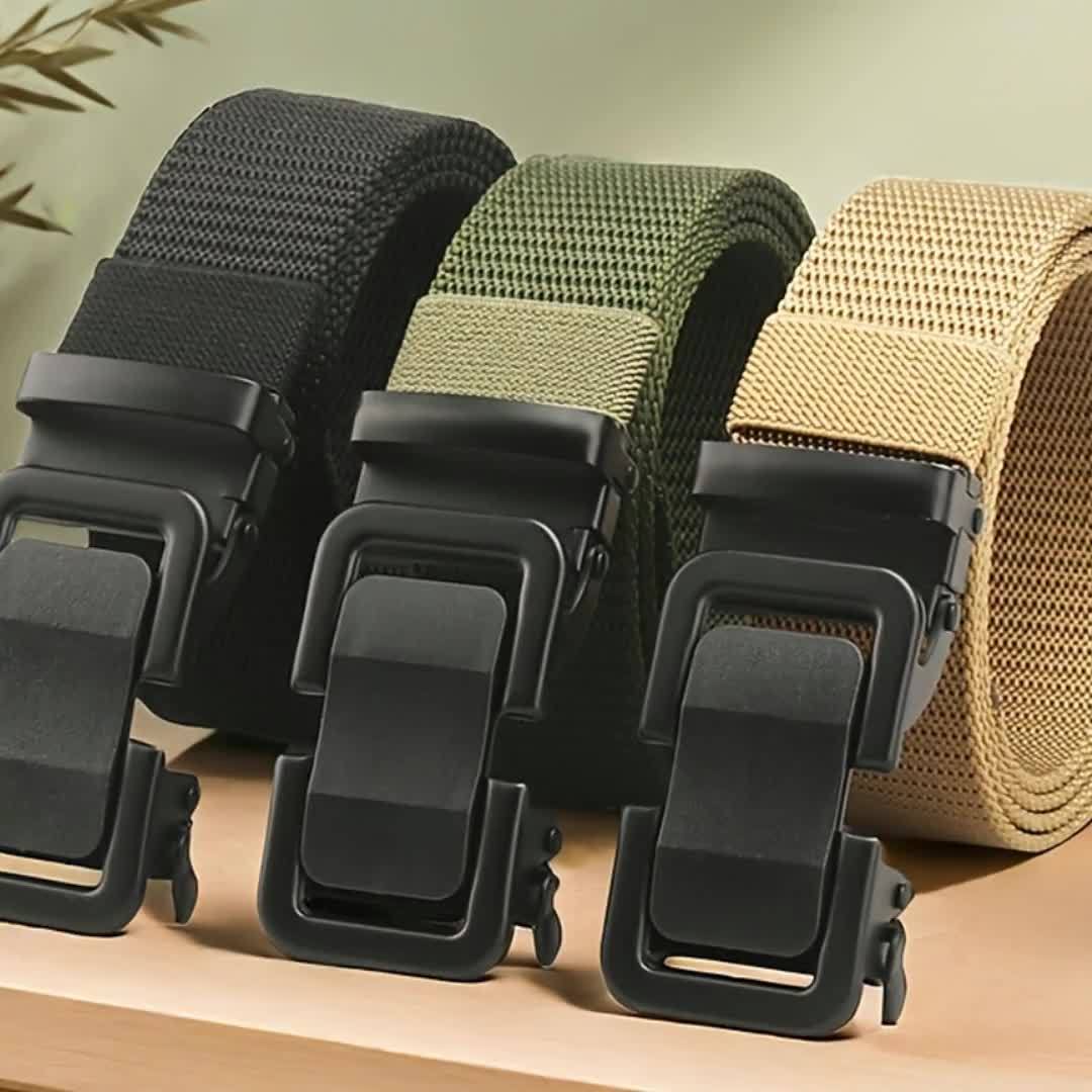 3pcs Men's Tactical Nylon Belts with Automatic Buckle