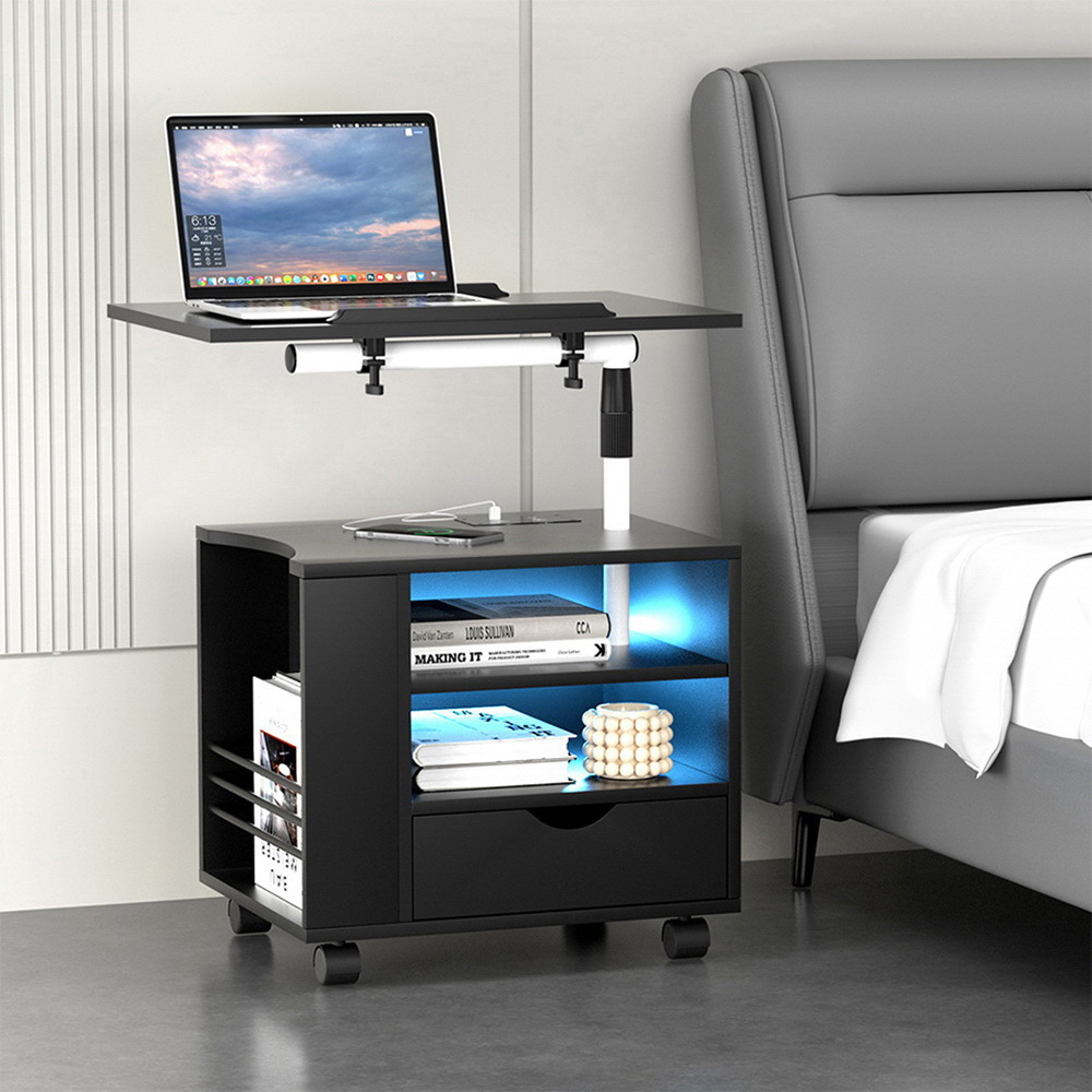 bedside table usb charging with led adjustable laptop tray tala Product details 0