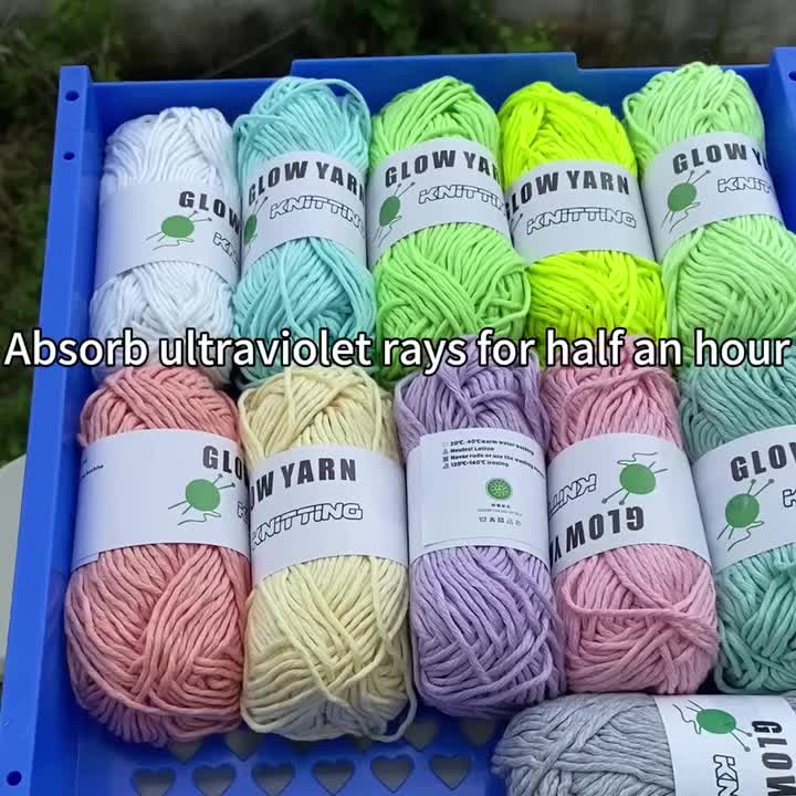 Glow Cotton Yarn Glow Hand Kitting Yarn Luminous Cotton Yarn - Temu