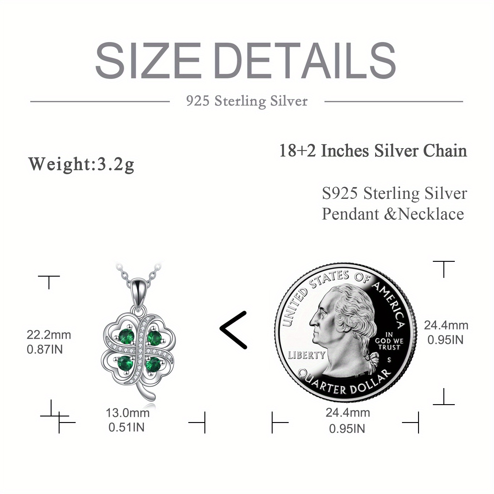 Four Leaf Clover Necklace for Women