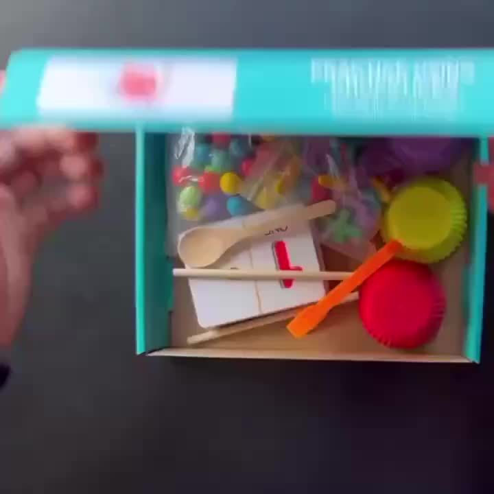 Wooden Arithmetic Bead Game with Tweezers and Cards