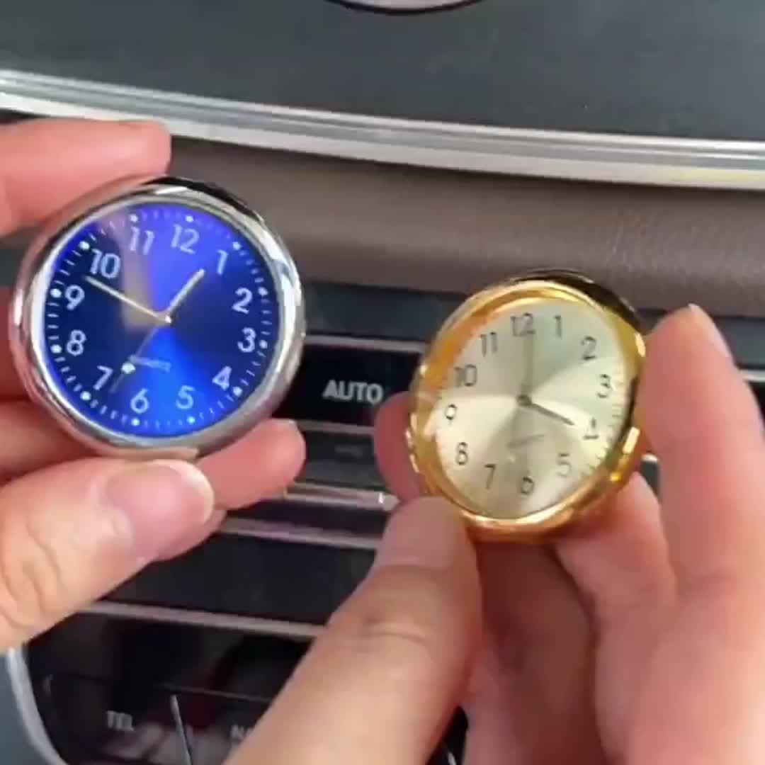 1pcs Mini Quartz Analog Watch Stick-On Clock Car Accessories For Car Boat  Bike
