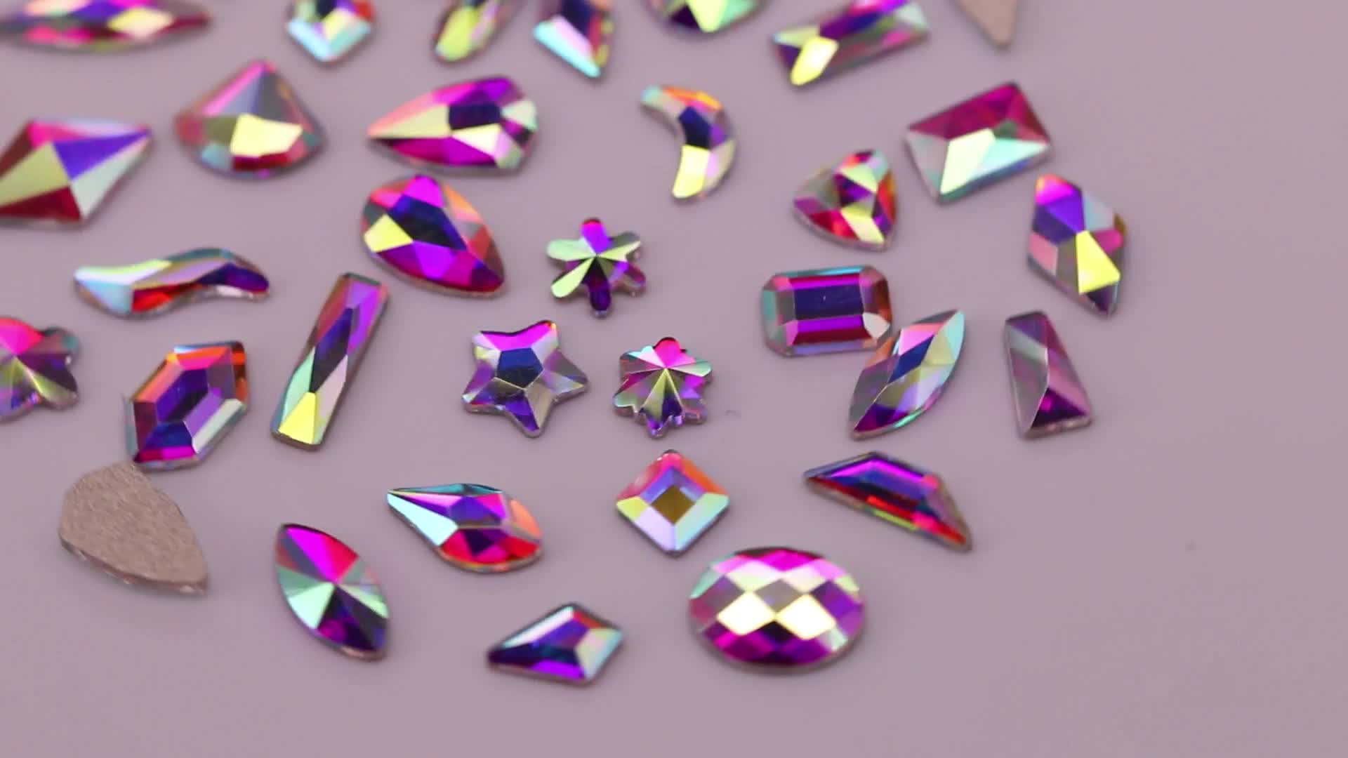 100pcs Crystal AB Nail Art Rhinestones 3D Fancy Stones DIY Decorations