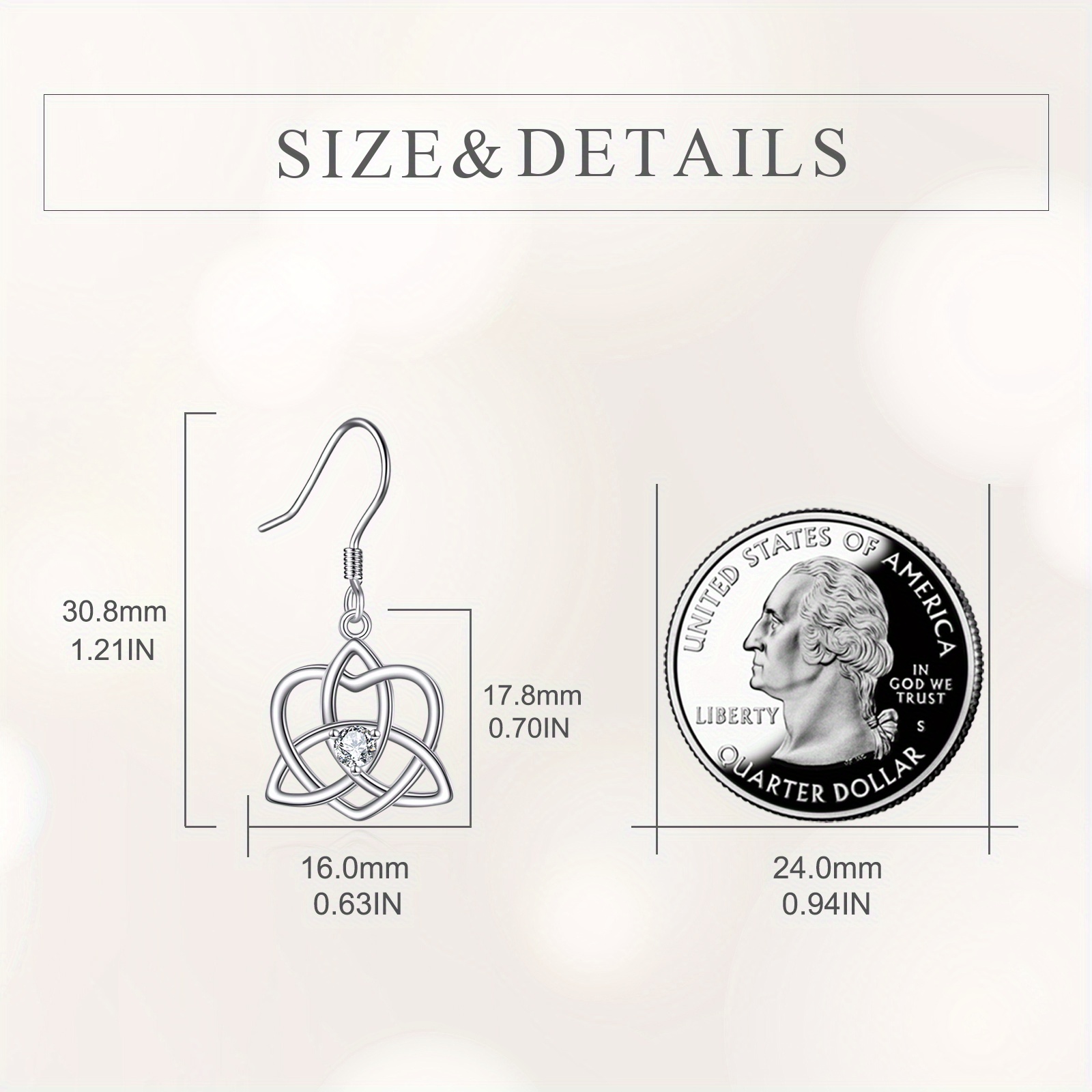 Women's 925 Sterling Silver Celtic Knot Drop Earrings, Cultural Gift