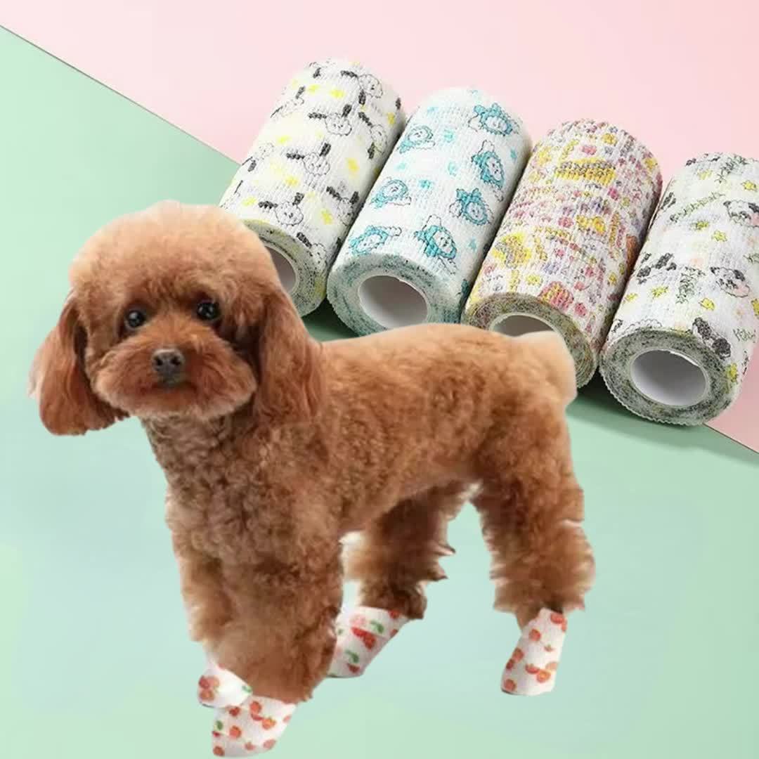 5 Rolls/set, 7.5cm Wide Pet Bandages, Breathable Non-woven Fabric, Dog Wrapping Bandages for Dog Walks, Shoe Covers, Leg Bindings for Dirt and Slip Prevention, Pet Claw Covers for Indoor Floor Protection, Suitable for All Dog Sizes - Image 18