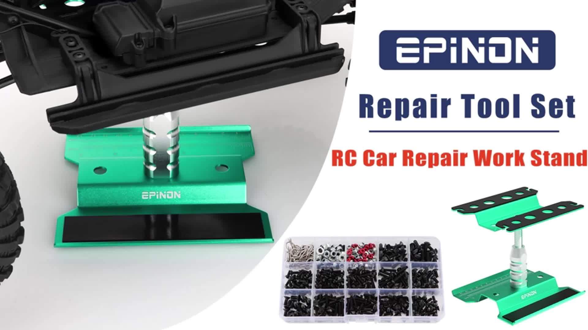 RC Car Stand & Repair Work Station With Screwdriver Kit - Compatible With 1/8, 1/10, 1/12, 1/16, 1/18 Scale RC Vehicles