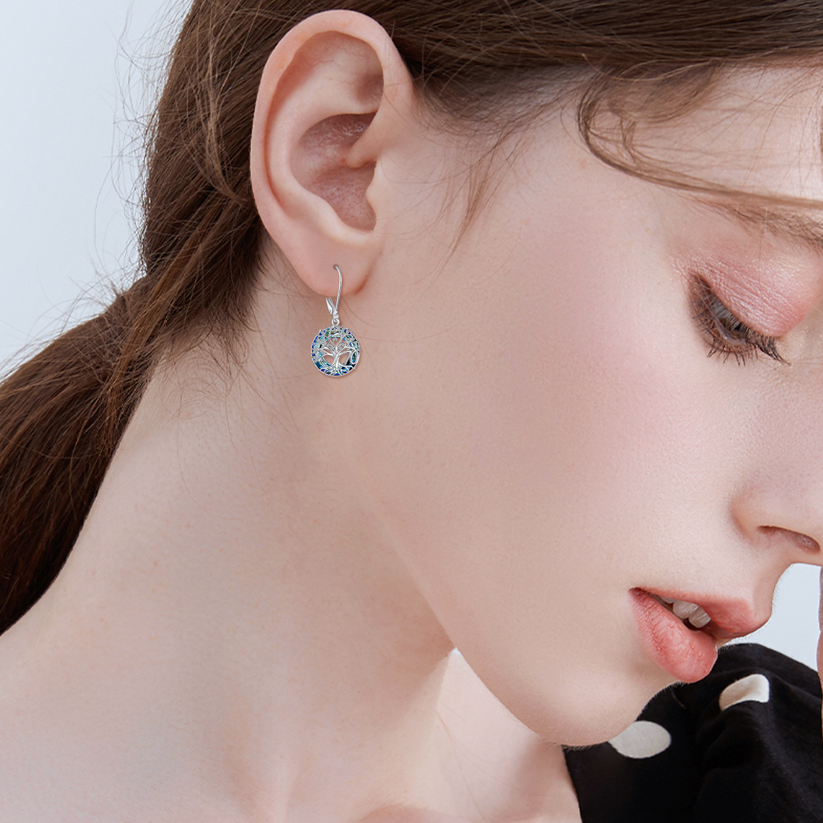 Women's 925 Sterling Silver Tree of Life Design Earrings