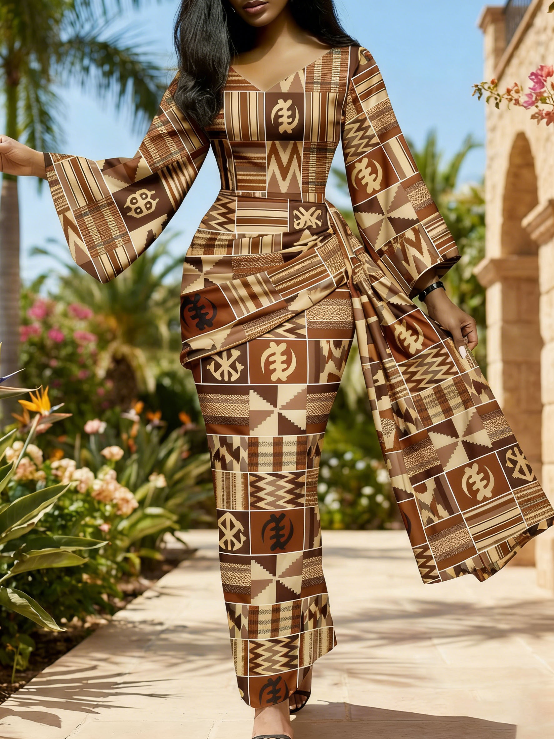 formal african dresses clothing 4 women African mermaid dress African prom dress African fashion Ankara prom dress African wedding dress Ankara women dress Youll definitely look your best on this piece...a necessity to your wardrobe Faridda Gold Embroidered Black Brocade