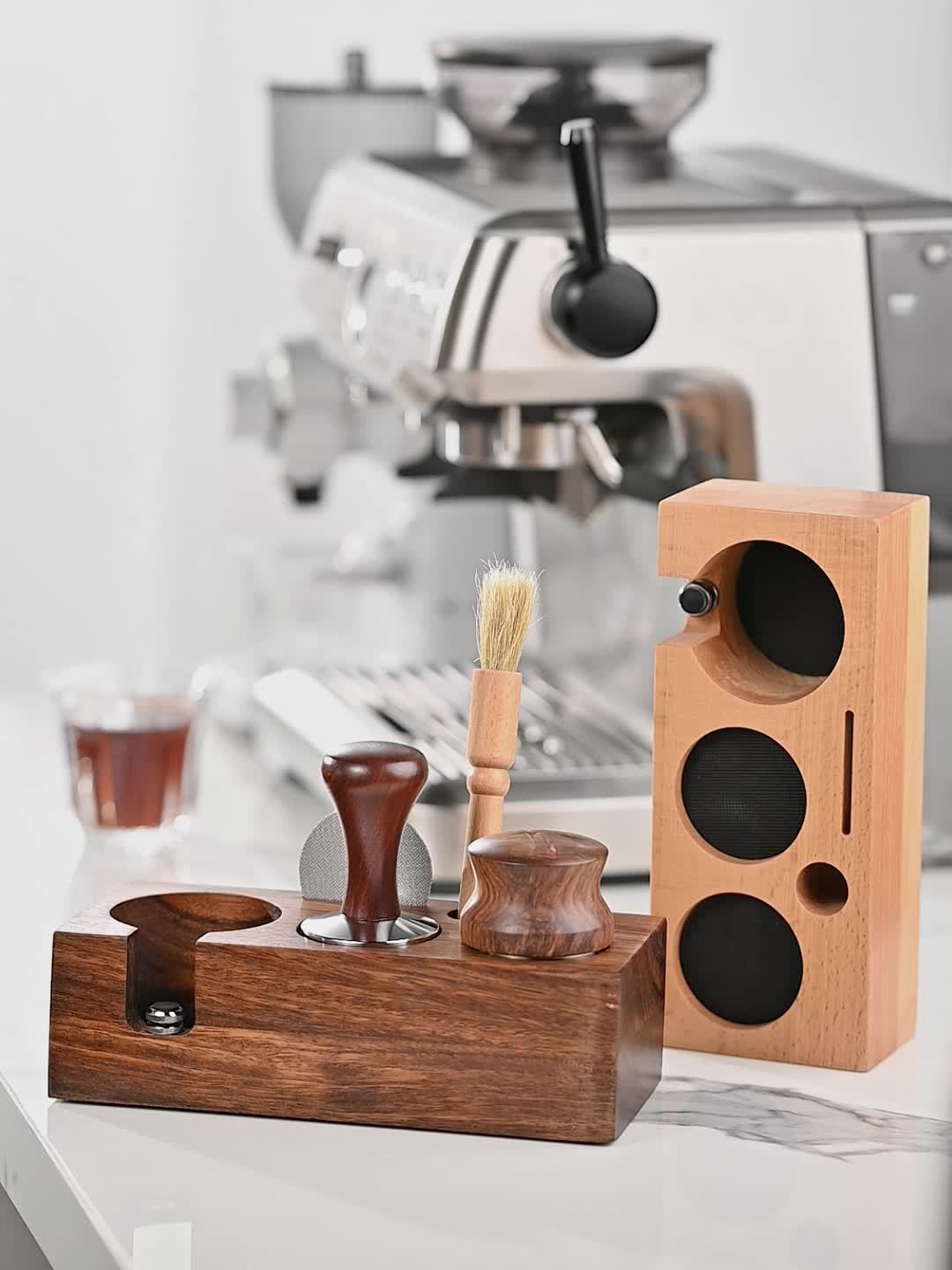 Pressa Per Caffè Da 1 Pezzo, Stazione Per Pressatura Per Caffè Espresso  Vintage, Supporto Per Pressa Per Caffè In Legno Con Fondo Antiscivolo,  Portafiltro In Legno Da 51/58 Mm, Decorazioni Per La