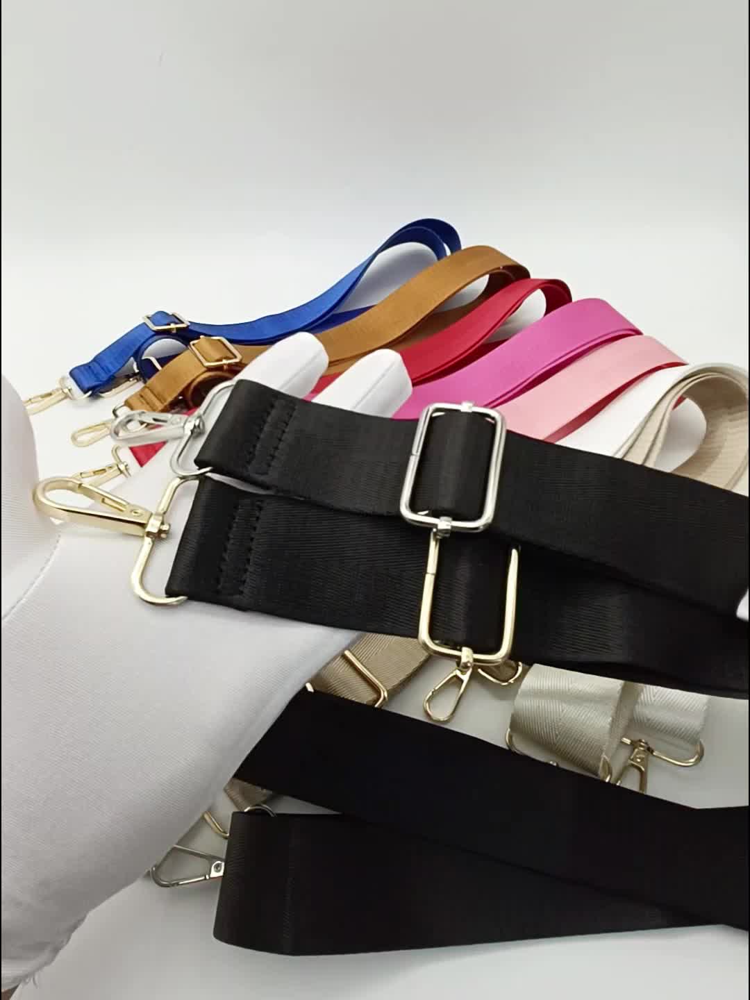 Bronze Tan Adjustable Strap for Bags - Luxurious Satin Nylon, 1.5