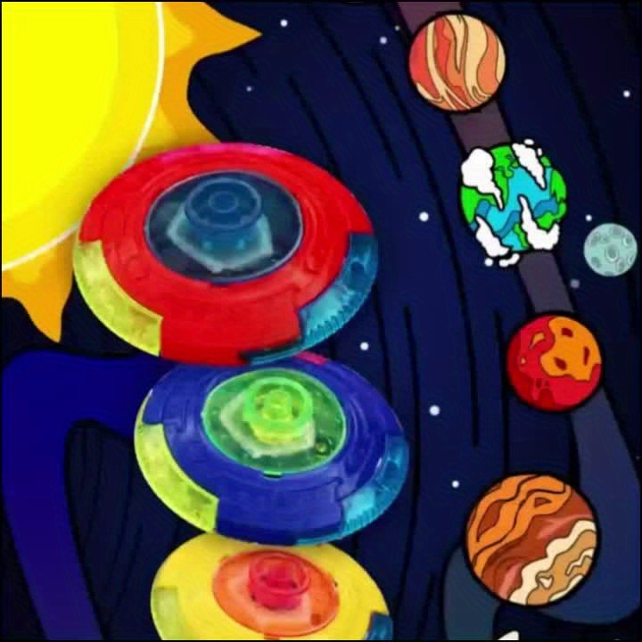 Holiday Gift UFO Gyroscope Toy with Glowing Lights