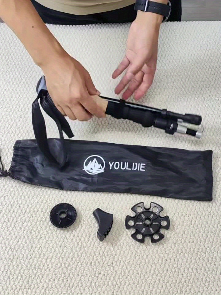 Ultra-Strong Trekking Hiking Poles - 2 Pack Adjustable Hiking Sticks