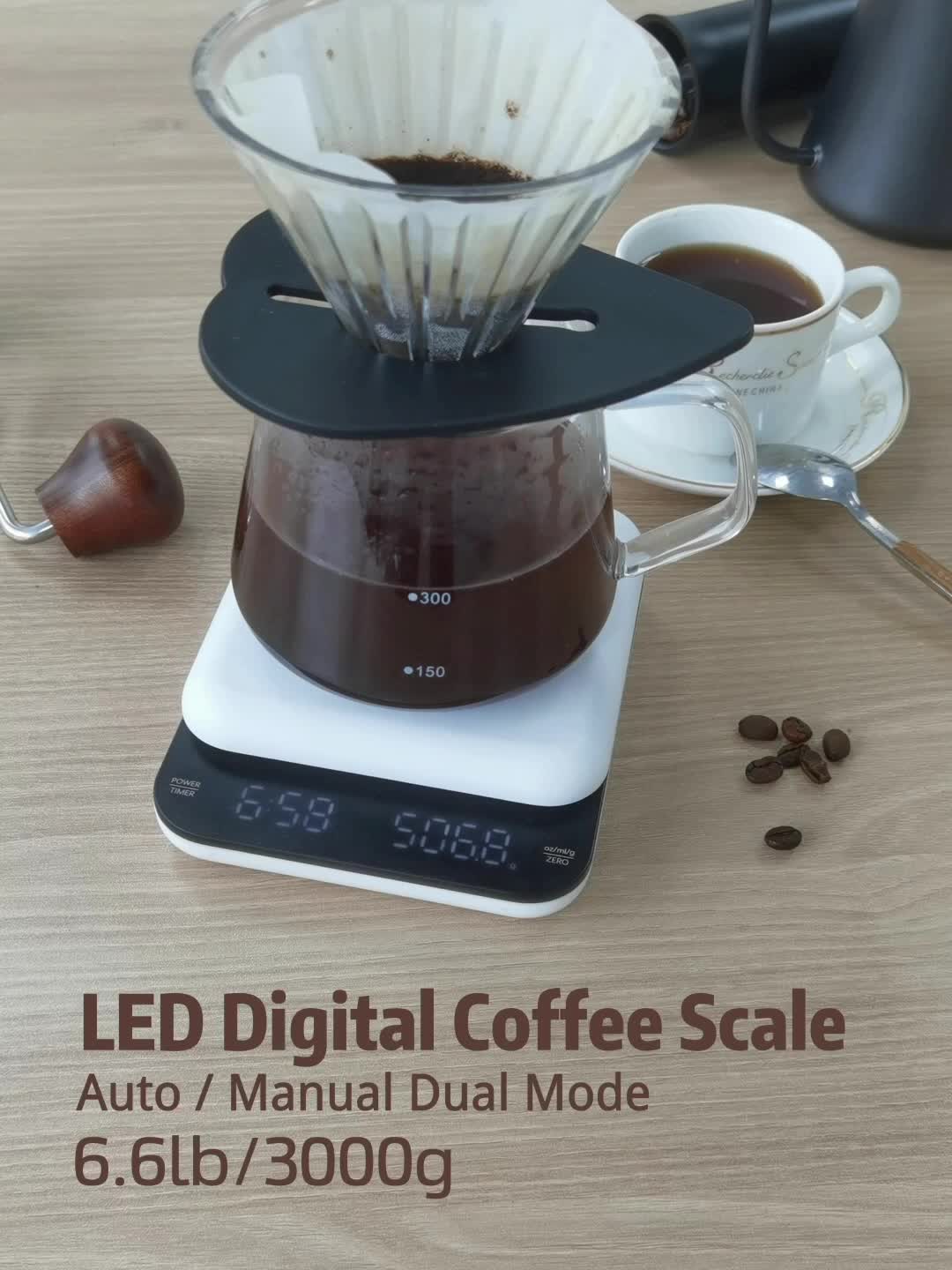 Báscula de café con temporizador báscula de cocina digital multifuncional  de 66 lb3 kg báscula de grano de café para verter y goteo de café azul –  Yaxa Colombia
