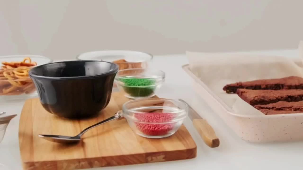 Glass Round Bowl, Mini Meal Preparation Bowl, Transparent