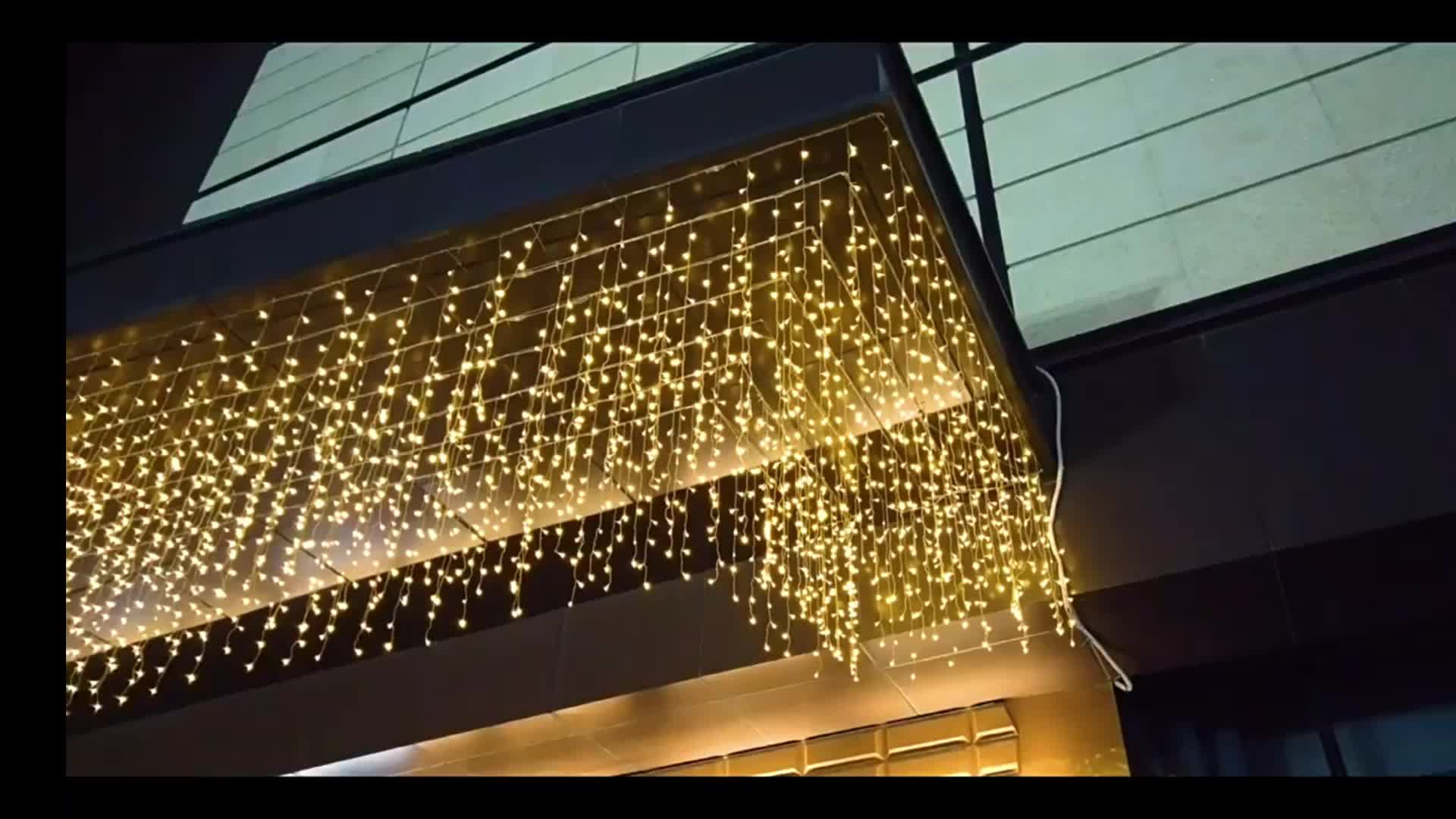 1pc Guirlande lumineuse à LED solaire, Lumières de glaçons pour
