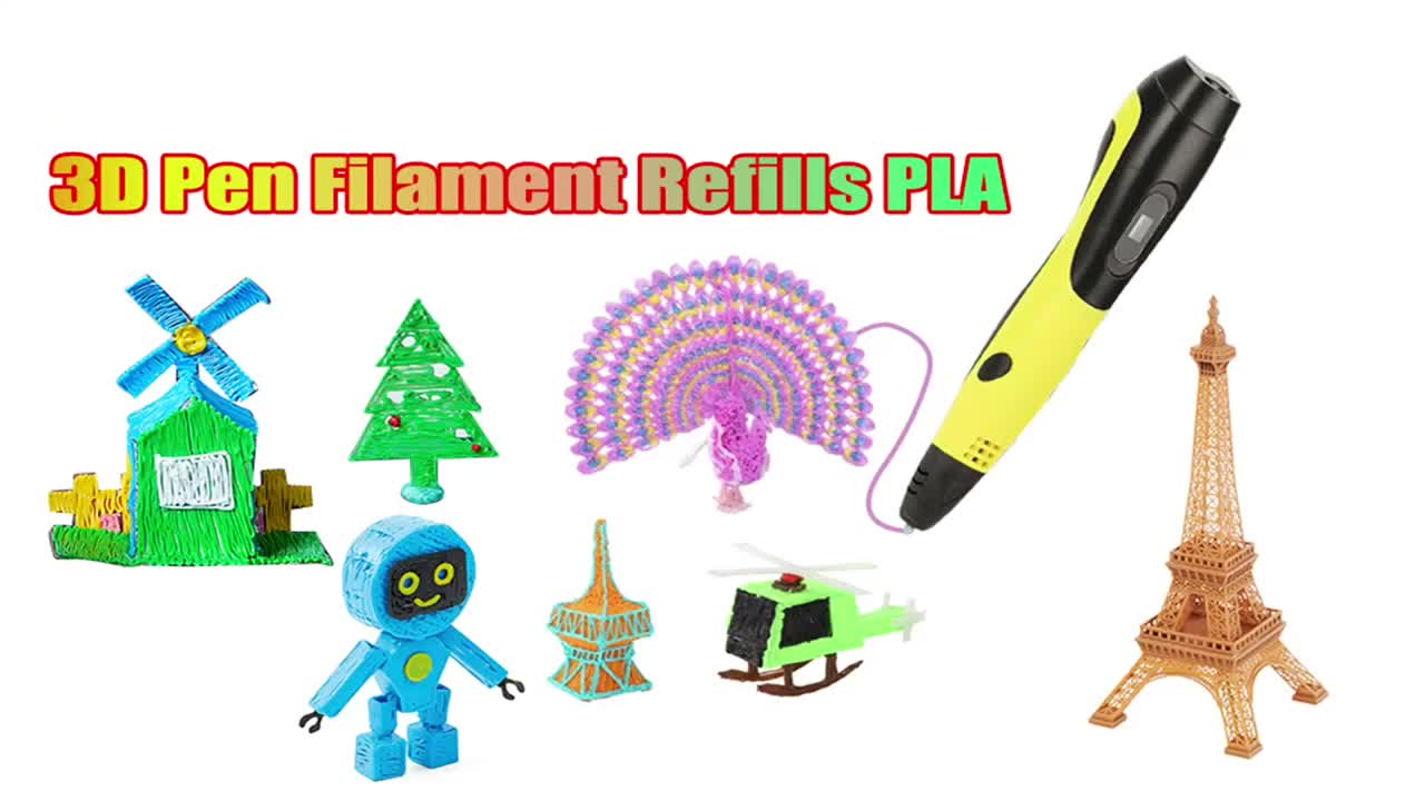 3D Pen Filament Kit Refills for 3D Pens - PLA 1.75mm Filament Color Pack  Sample | Create Professional Art with 3D Pen Refills for Kids and Adults  3-D