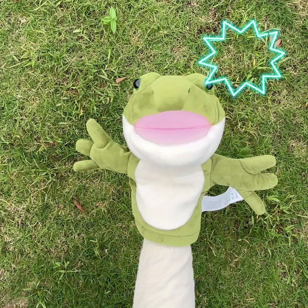 Green Frog Plush Hand Puppet for Storytelling