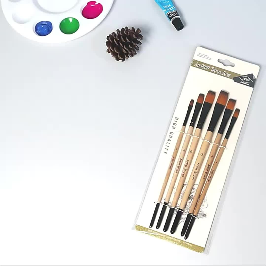  DACO Enchanted Professional Artist Paint Brush Set, Long  Paintbrushes for Acrylic, Oil, Watercolor & Gouache Painting 16pcs Painting  Brushes for Canvas with Case Premium Paint Brush Set in a Roll Case
